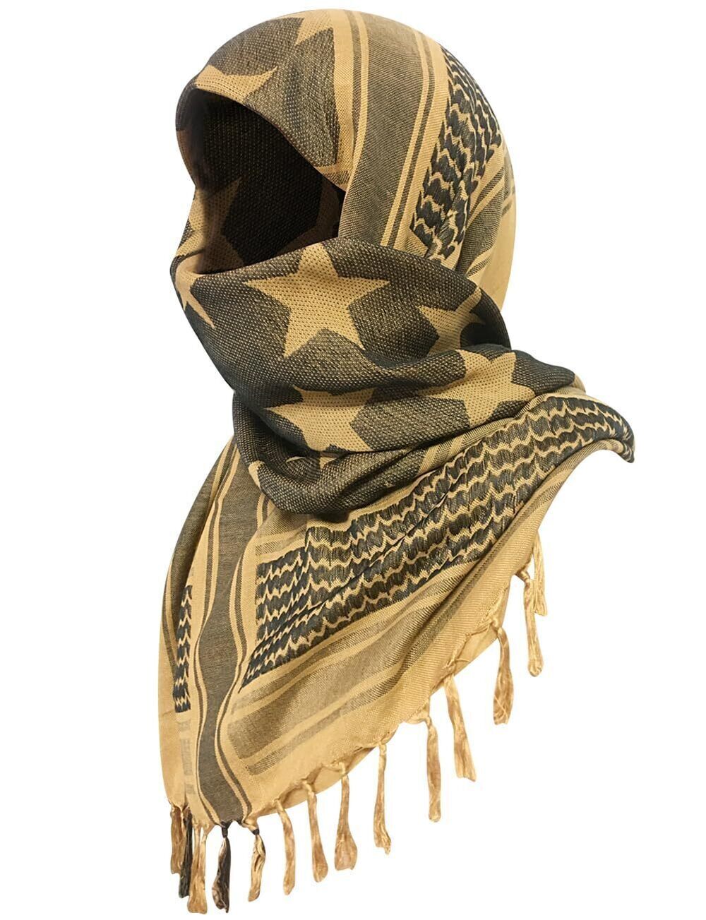 6050 Cotton Shemagh Scarf Military Tactical Desert Keffiyeh HeadScarf Arab